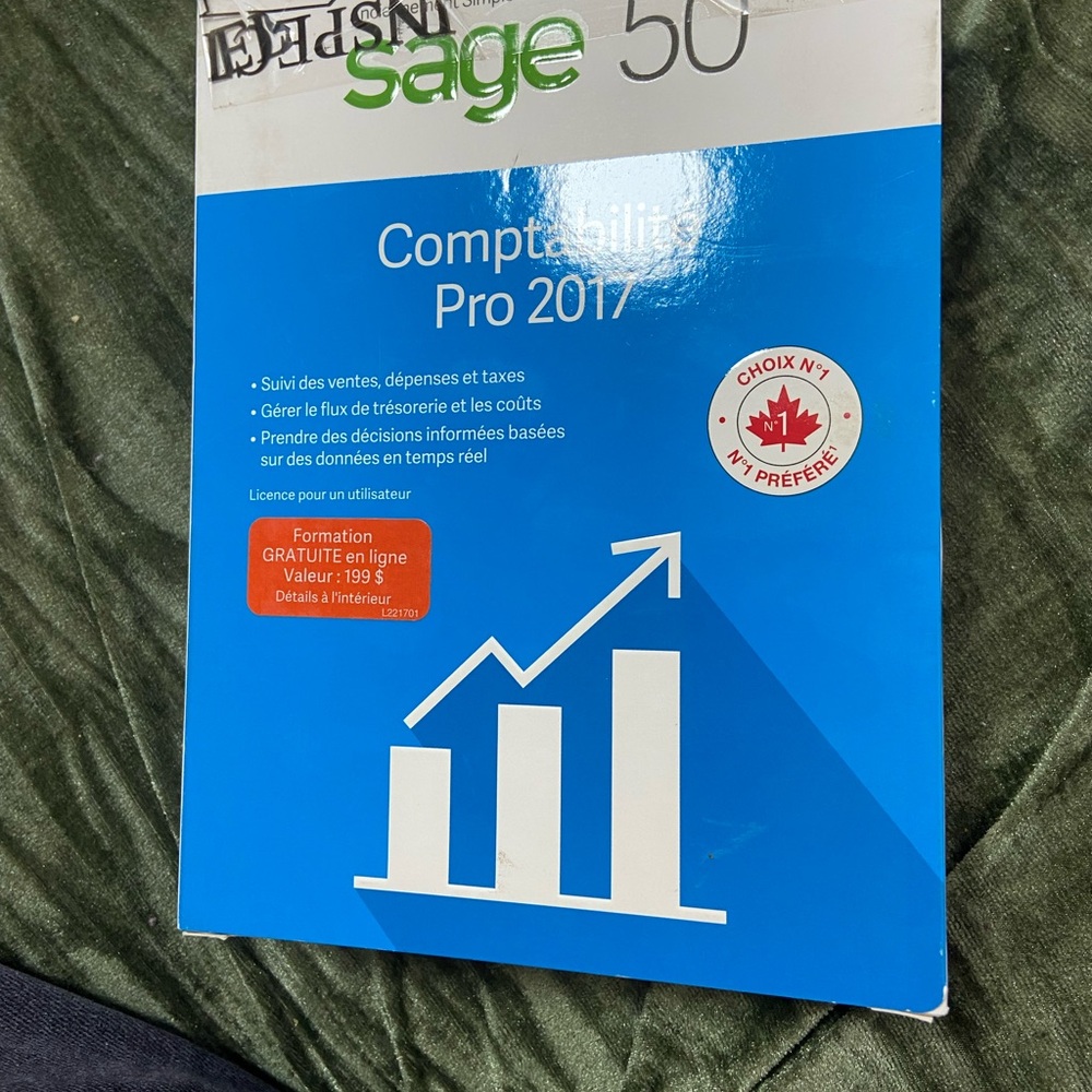 Sage Compta Pro 2017 Blue & White Software Box